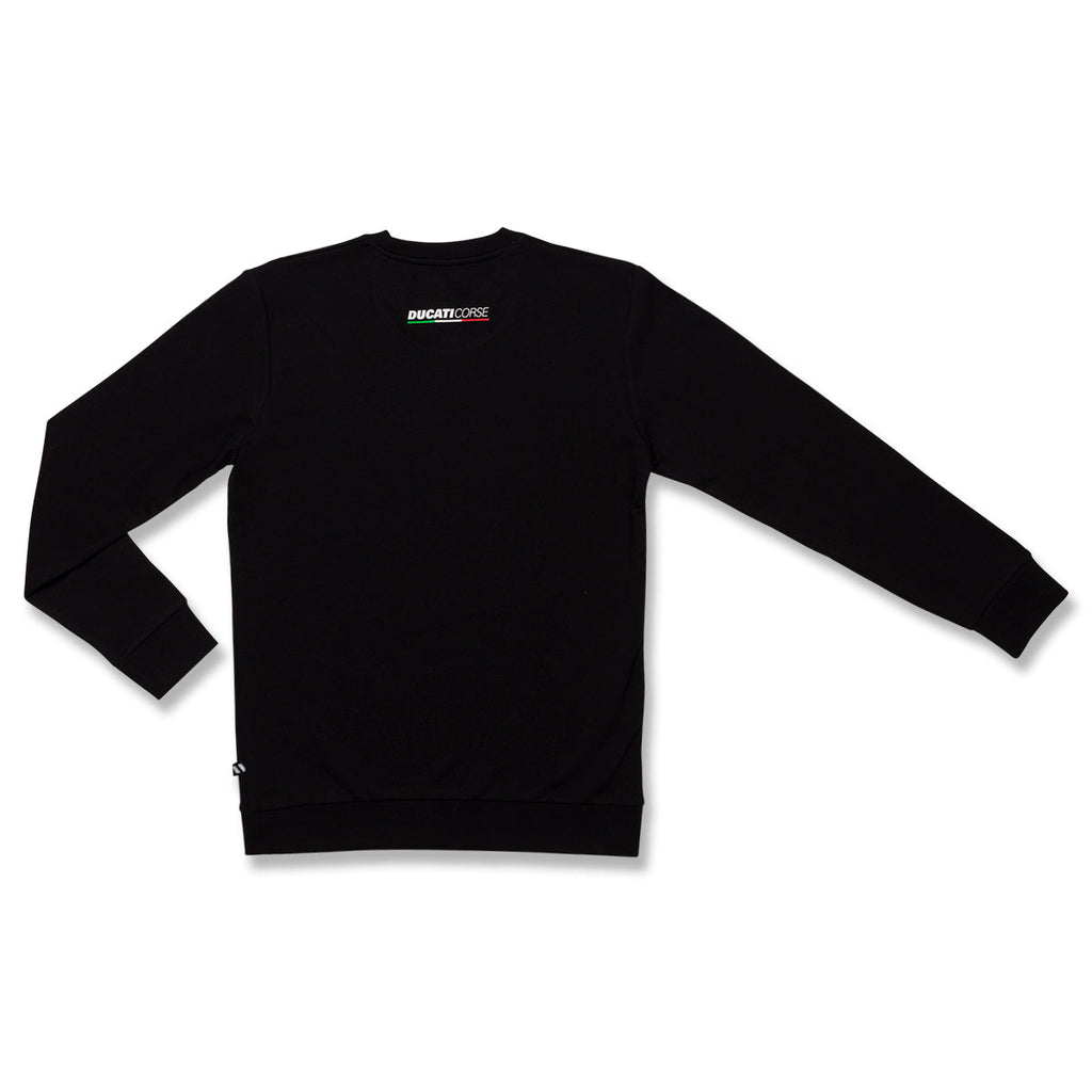 Felpa girocollo nera da bambino Ducati Sketch Sweatshirt