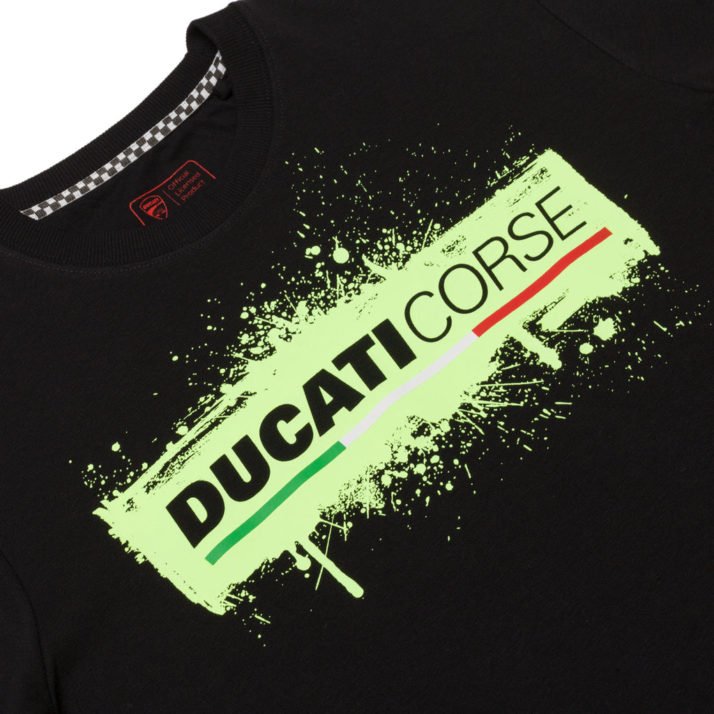 Felpa girocollo nera da bambino Ducati Sketch Sweatshirt