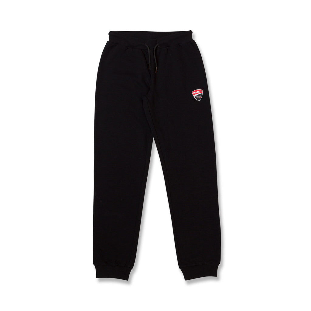 Pantaloni joggers neri da bambino con badge Ducati Corse