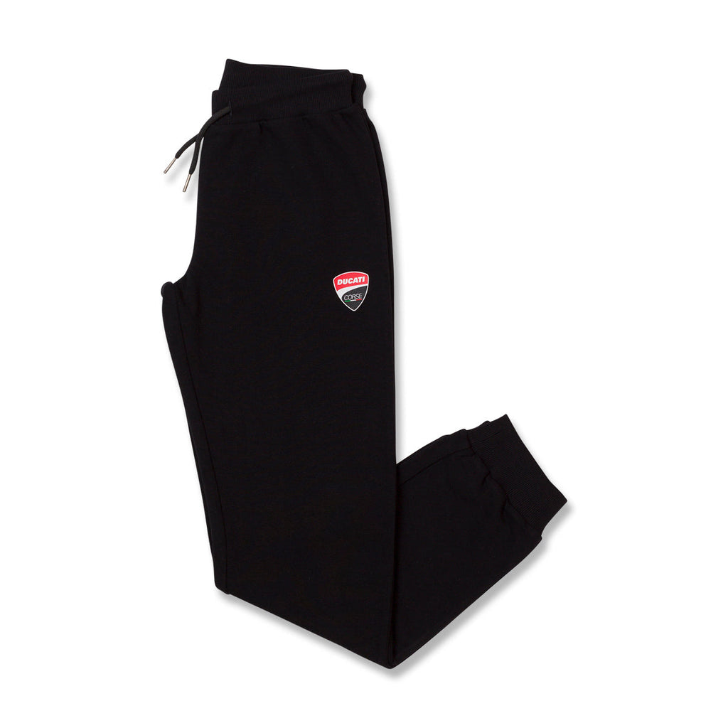 Pantaloni joggers neri da bambino con badge Ducati Corse