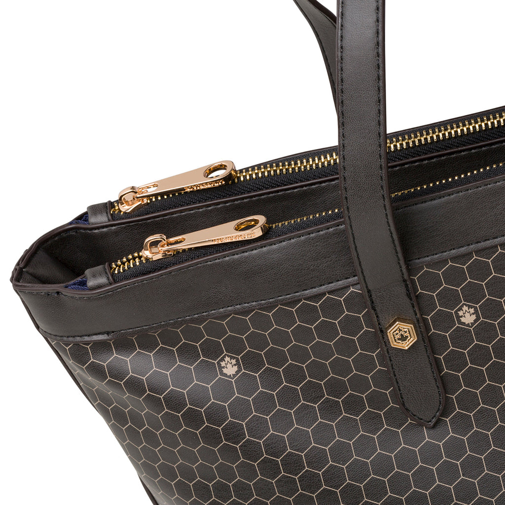 Borsa a spalla nera da donna Lumberjack Allegra