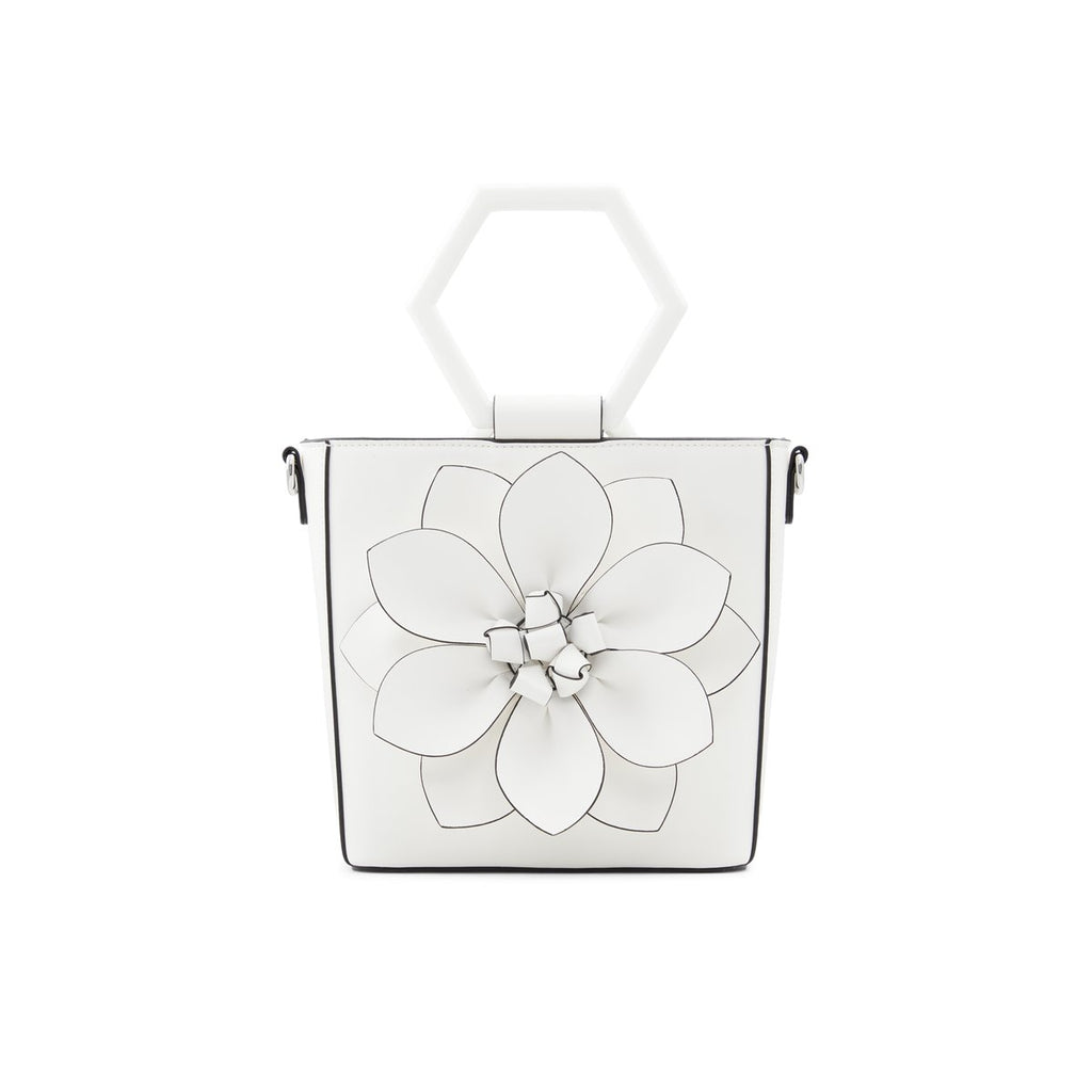 Borsa a mano bianca con fiore decorativo ALDO Preamma