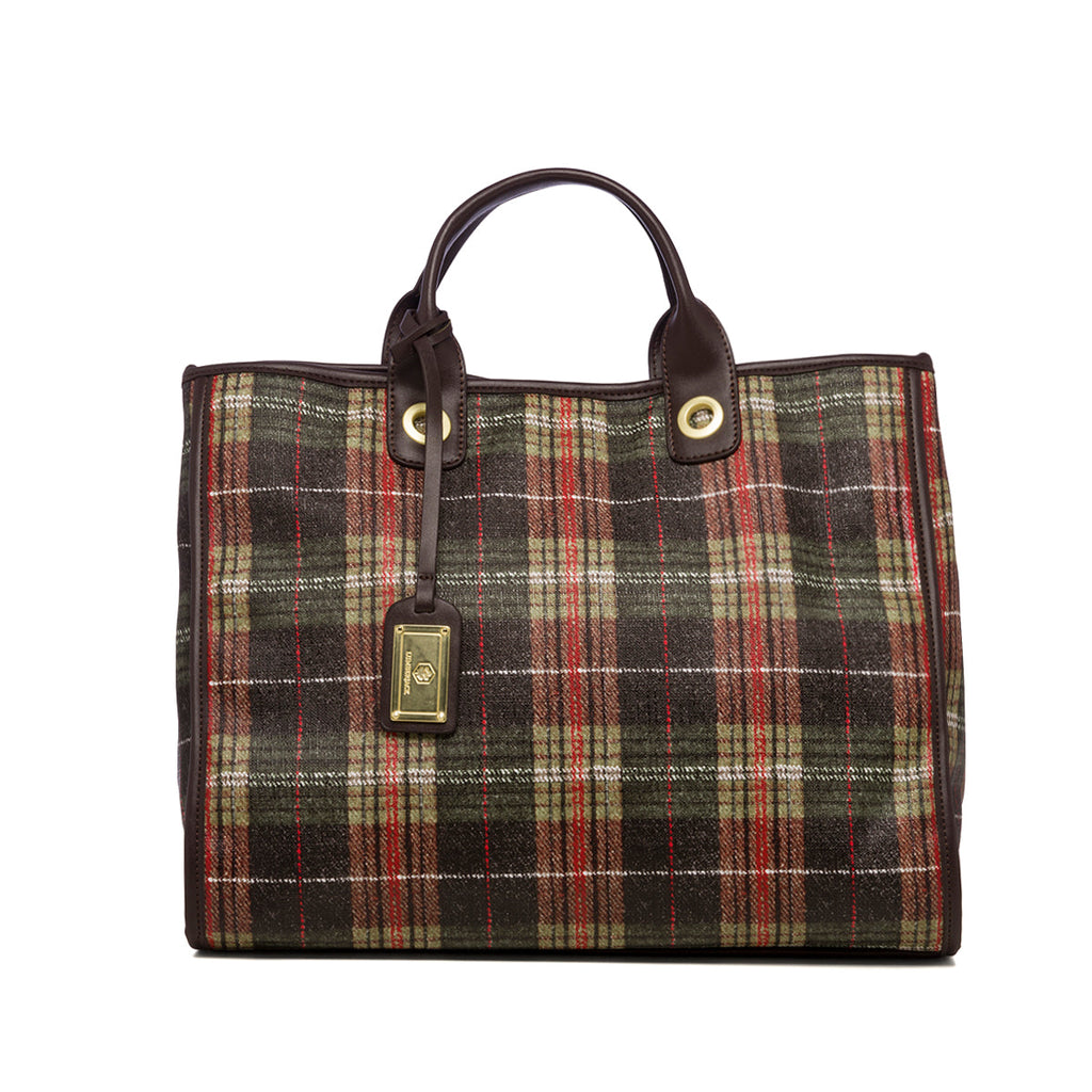 Borsa a mano con fantasia check Lumberjack Manila