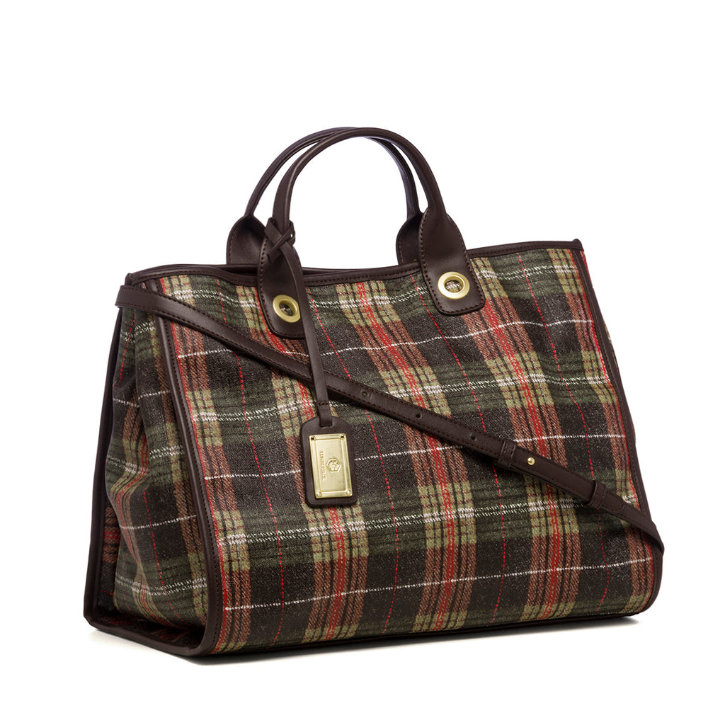 Borsa a mano con fantasia check Lumberjack Manila