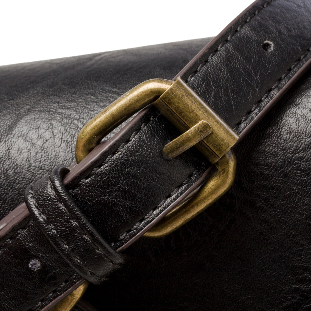 Borsa a tracolla nera effetto vintage Lumberjack Charlotte
