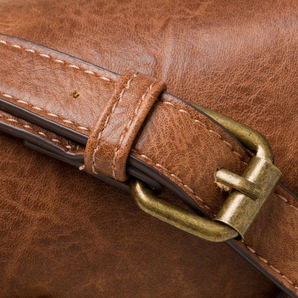 Borsa a tracolla marrone effetto vintage Lumberjack Charlotte