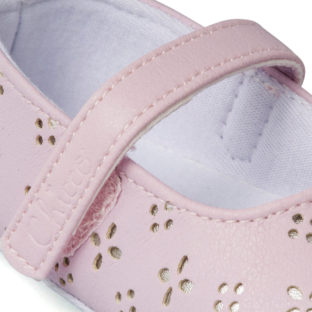 Ballerine primi passi rosa traforate da bambina Chicco Ollie