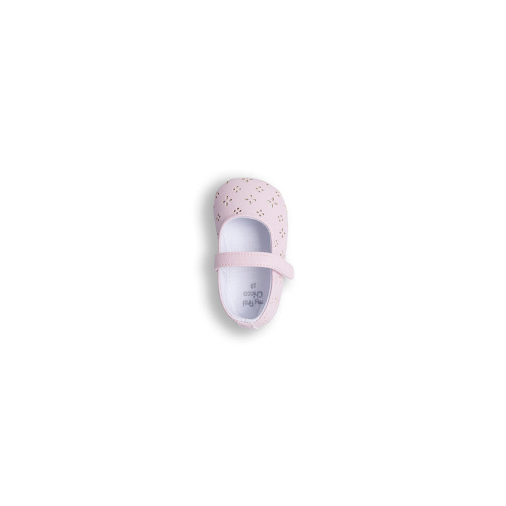 Ballerine primi passi rosa traforate da bambina Chicco Ollie
