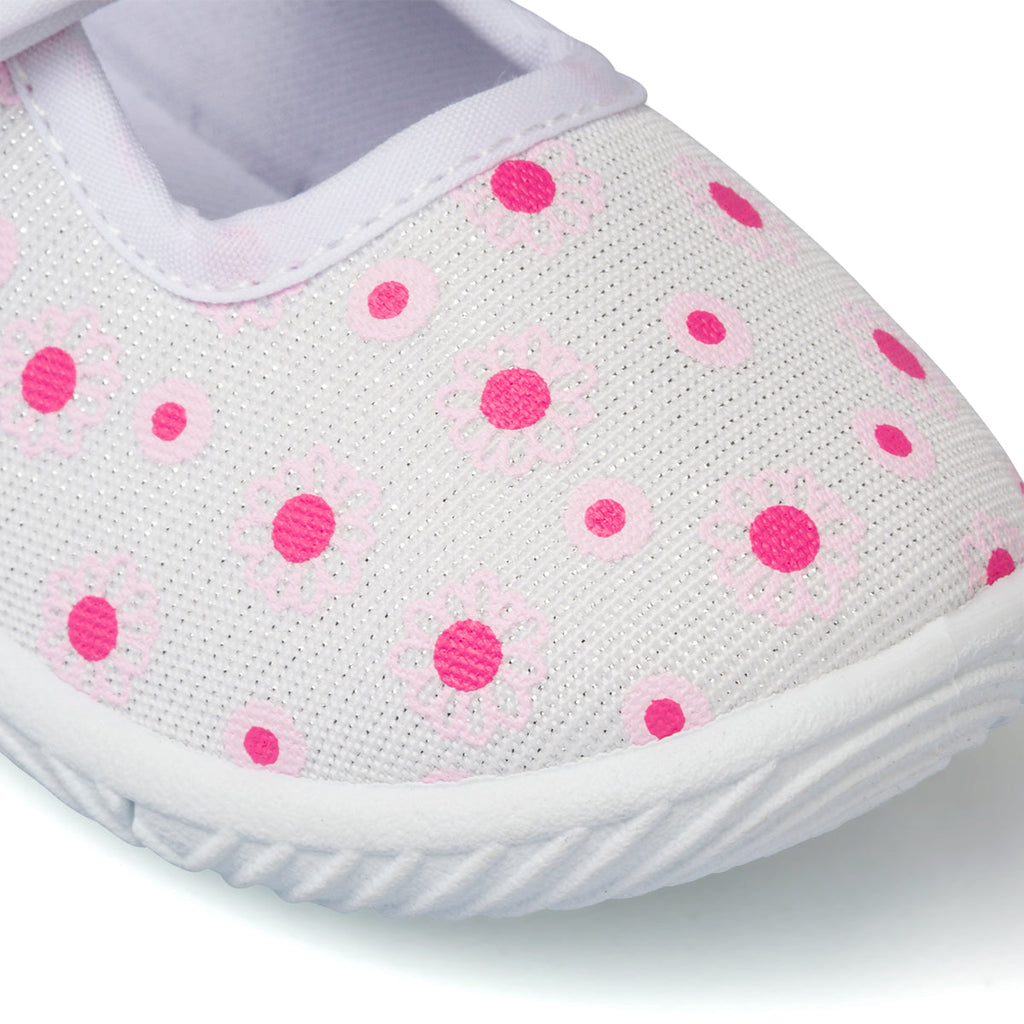 Ballerine primi passi bianche a pois da bambina Chicco Talia