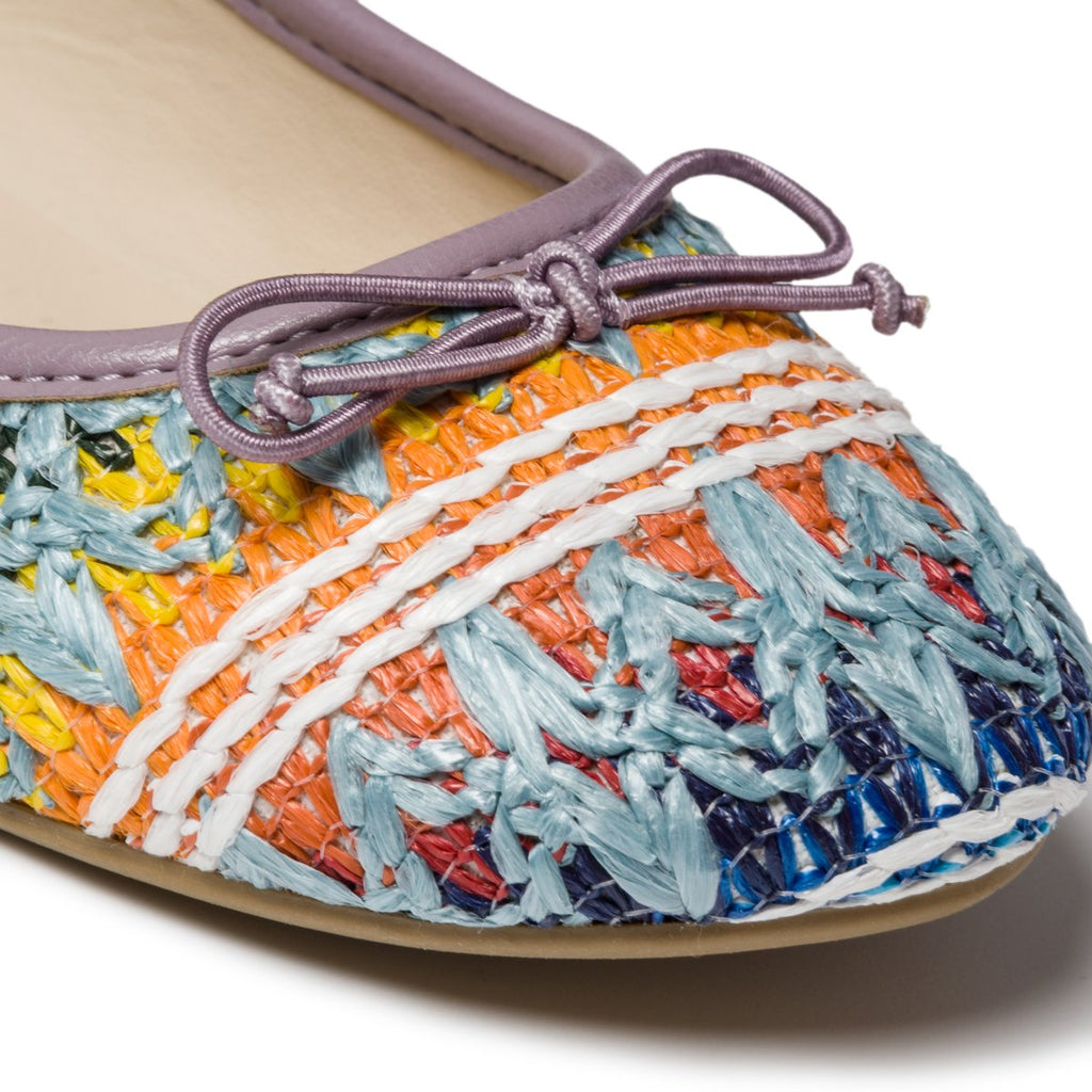 Ballerine multicolore in rafia con fiocchetto Swish Jeans