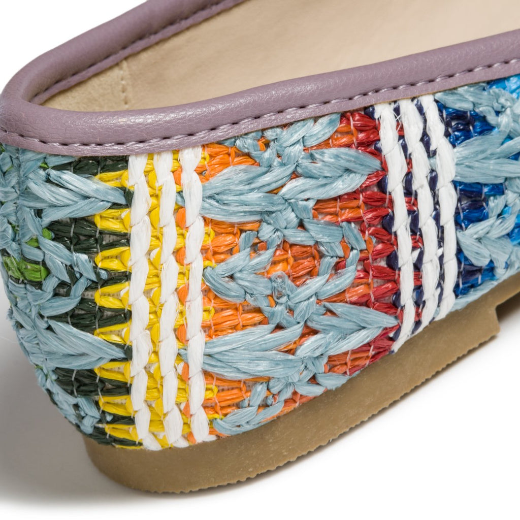 Ballerine multicolore in rafia con fiocchetto Swish Jeans