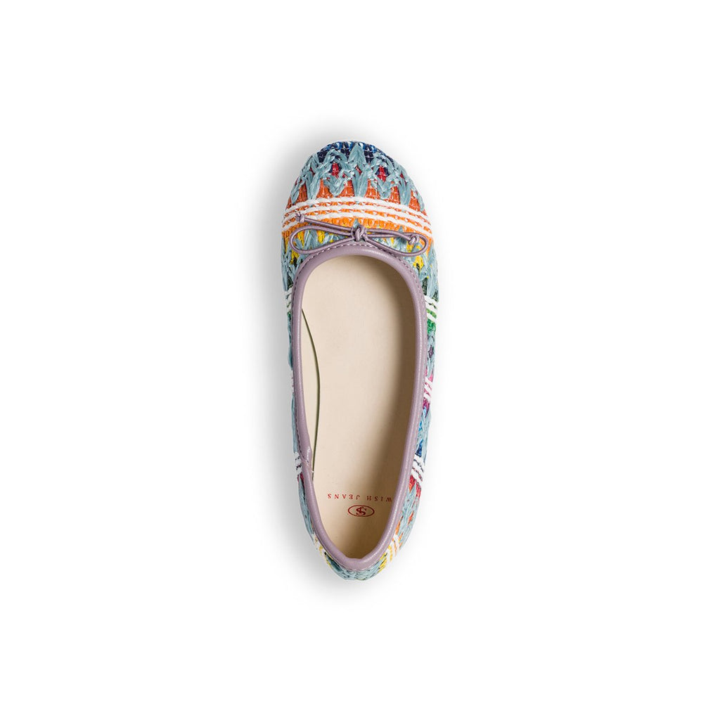 Ballerine multicolore in rafia con fiocchetto Swish Jeans