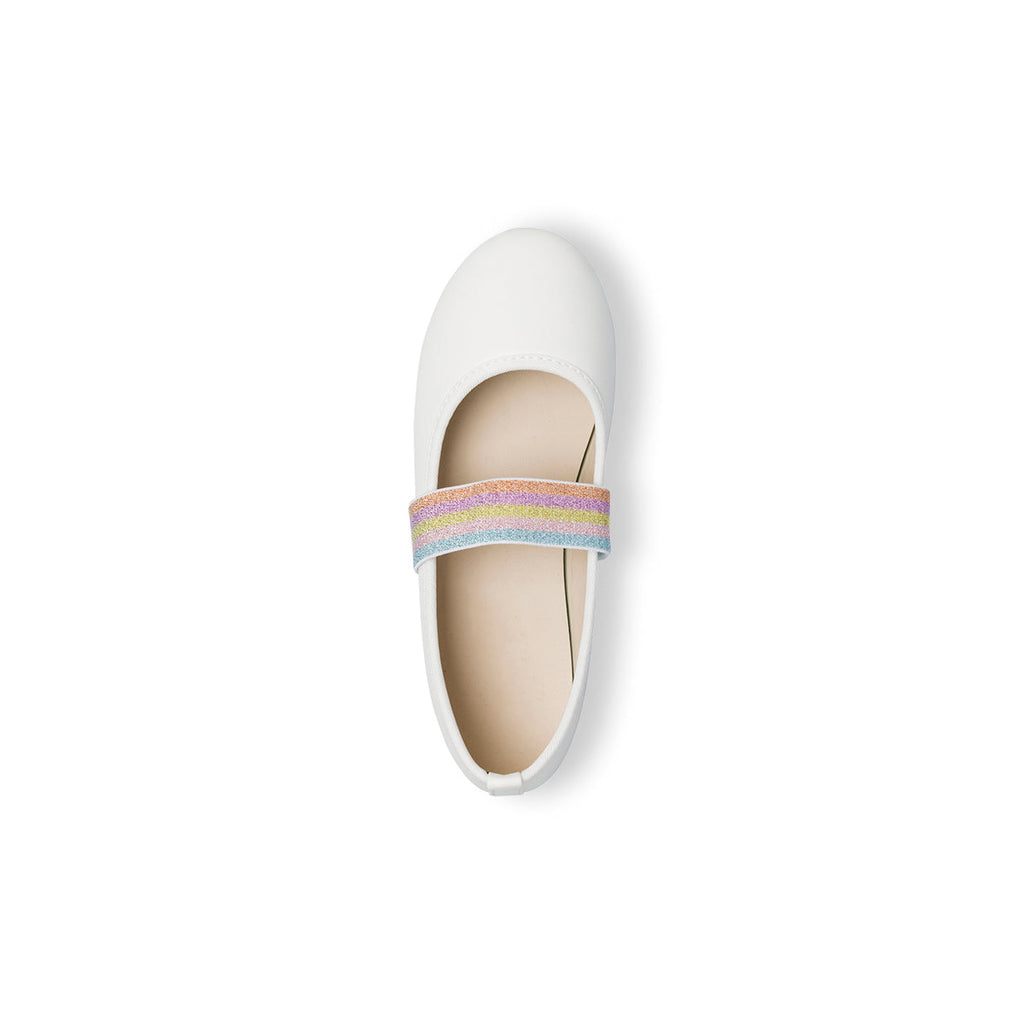 Ballerine bianche con fascia arcobaleno 10 Baci