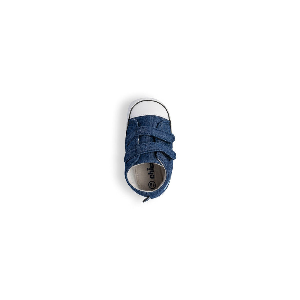 Polacchine primi passi blu in tessuto Chicco Nast