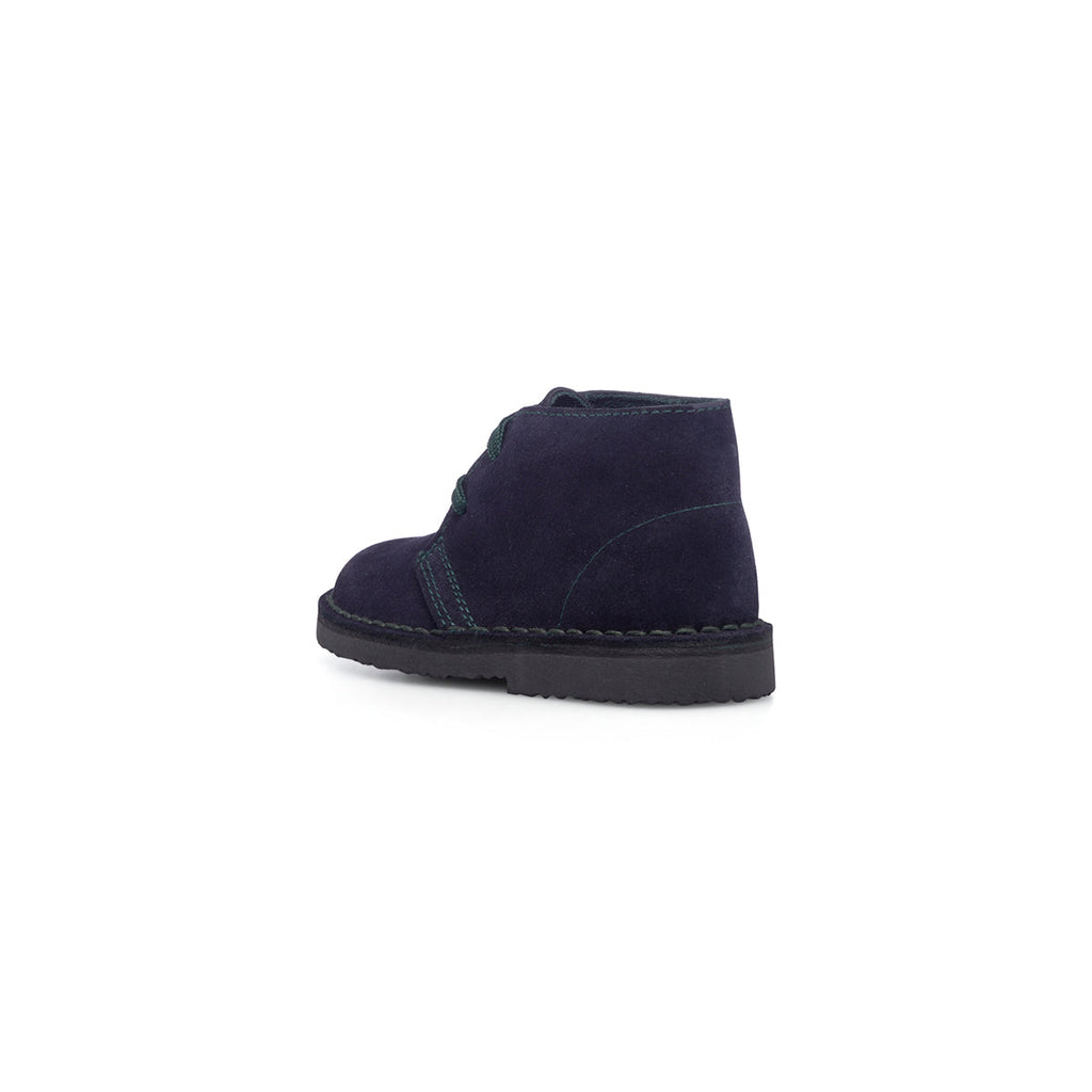 Polacchine blu navy in pelle scamosciata da bambino Weep & Smile