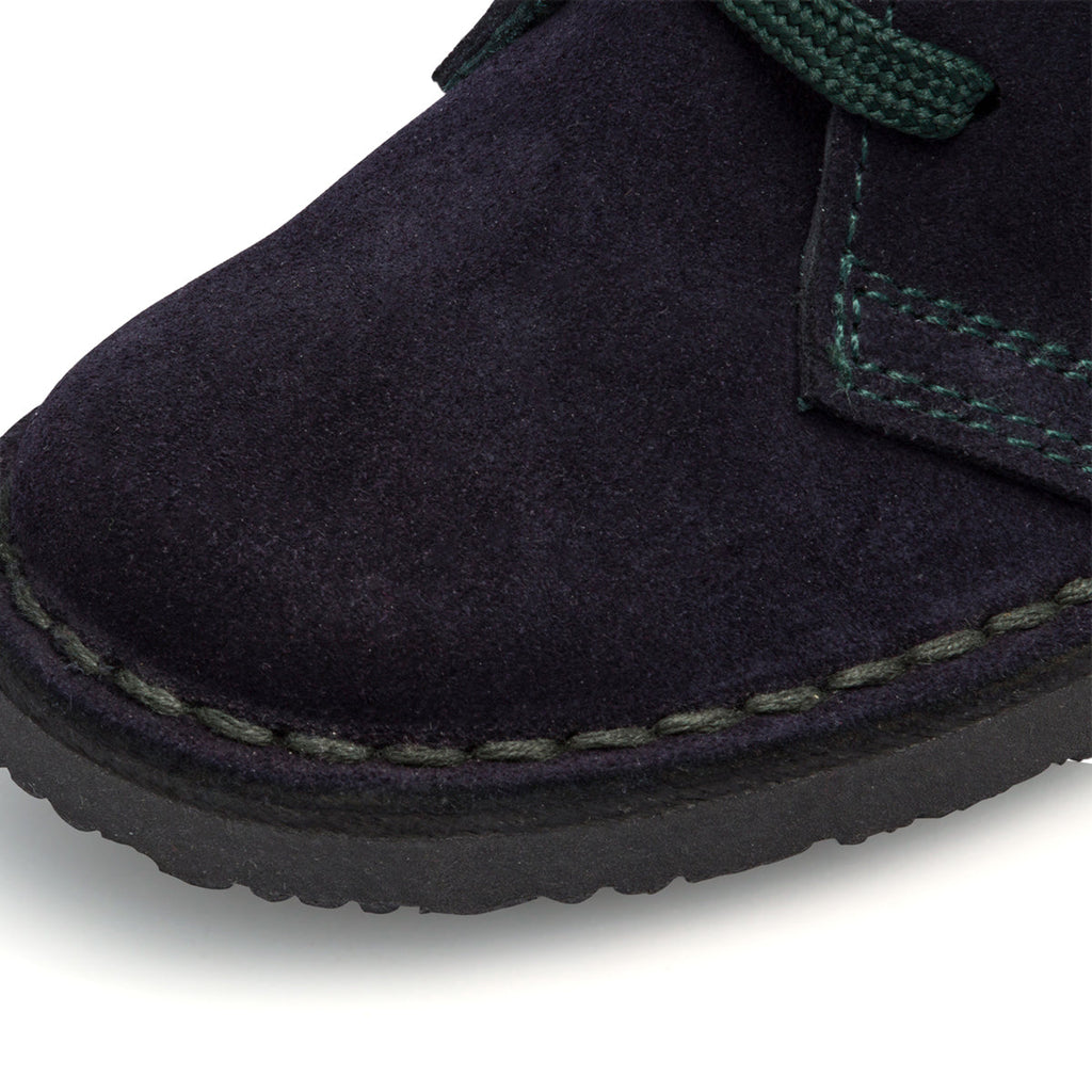 Polacchine blu navy in pelle scamosciata da bambino Weep & Smile