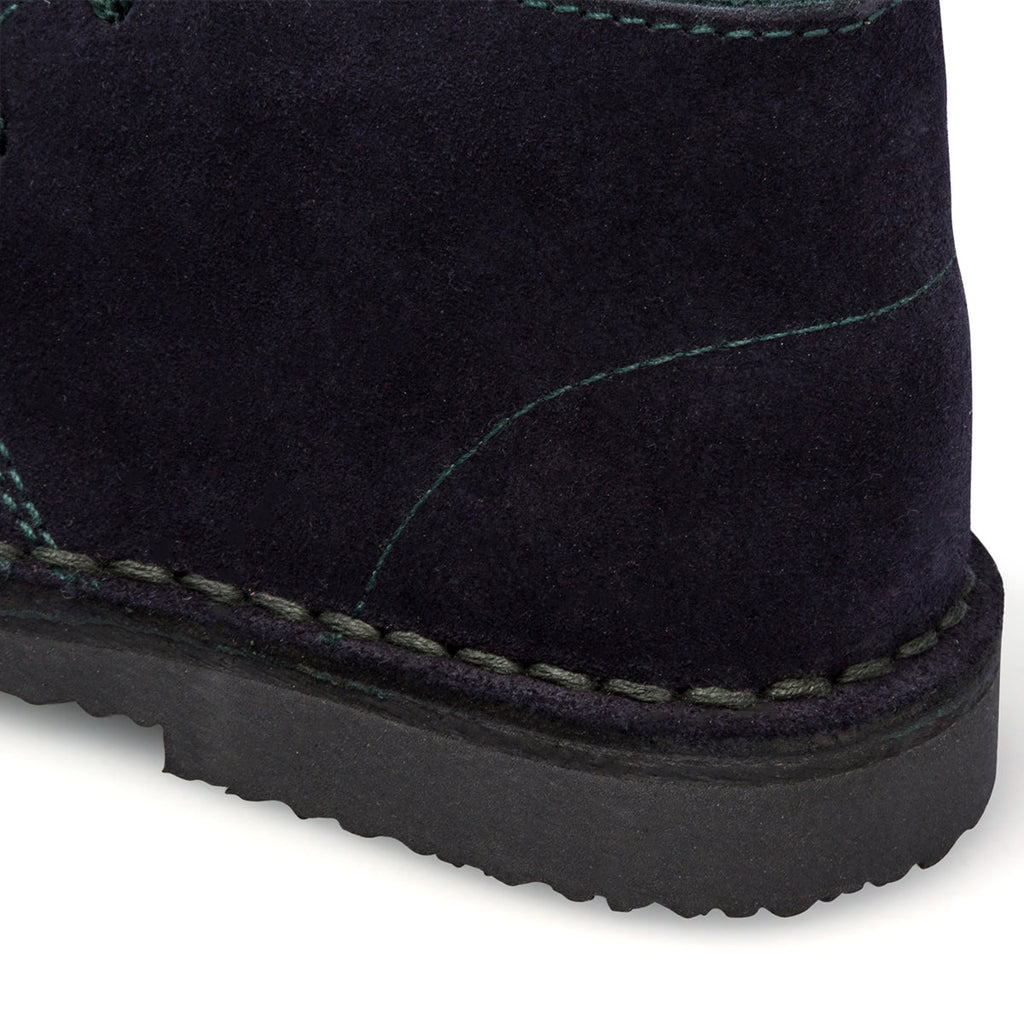 Polacchine blu navy in pelle scamosciata da bambino Weep & Smile