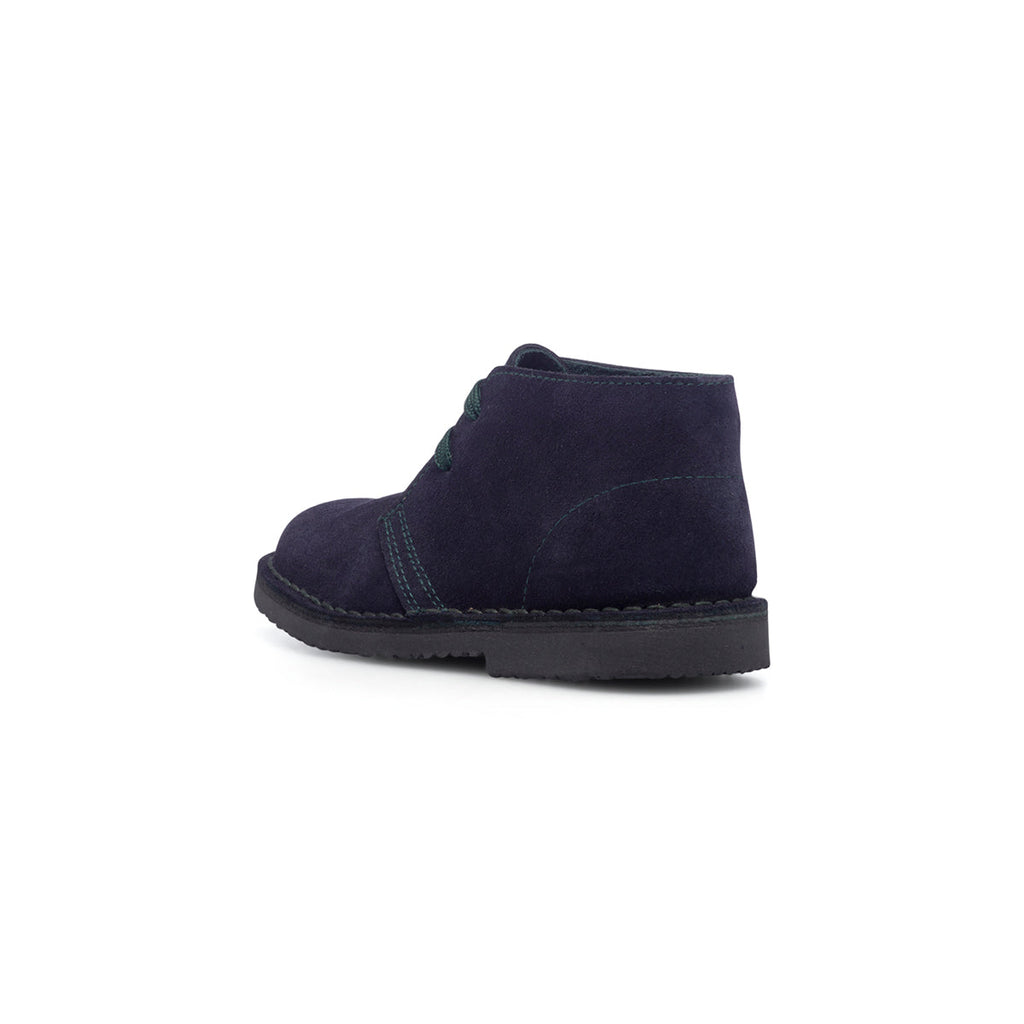 Polacchine blu navy in pelle scamosciata da bambino Weep & Smile