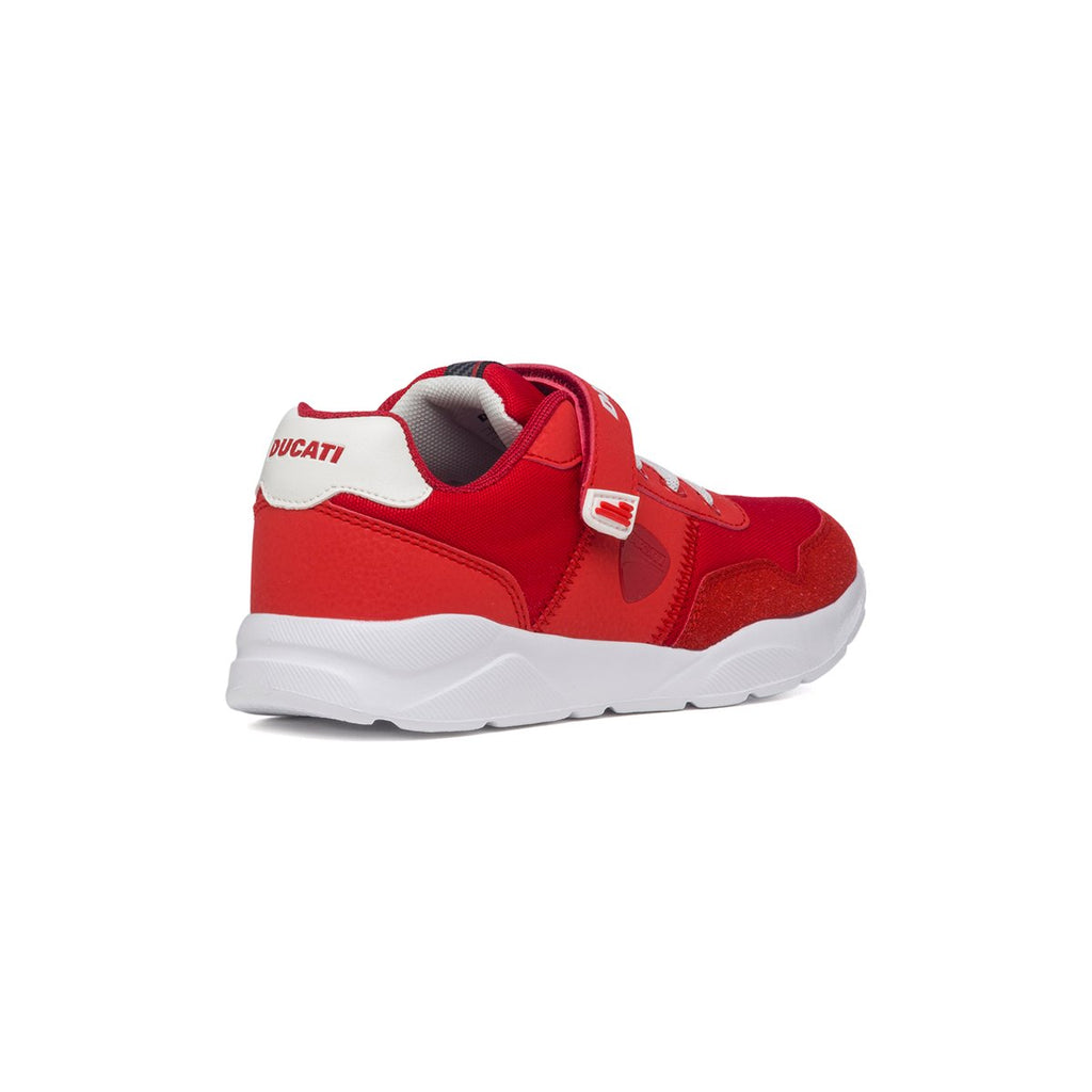 Sneakers rosse con logo laterale Ducati