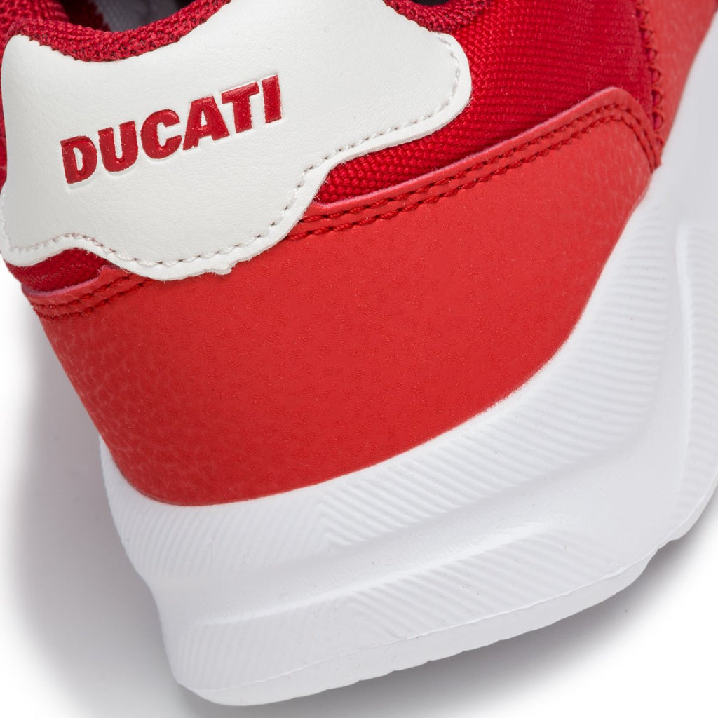 Sneakers rosse con logo laterale Ducati