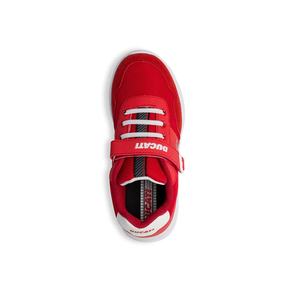 Sneakers rosse con logo laterale Ducati