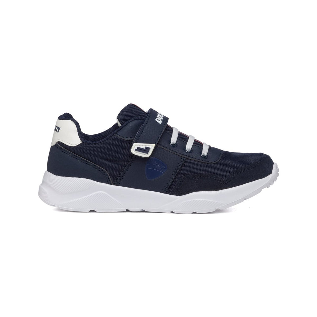 Sneakers blu navy con logo laterale Ducati