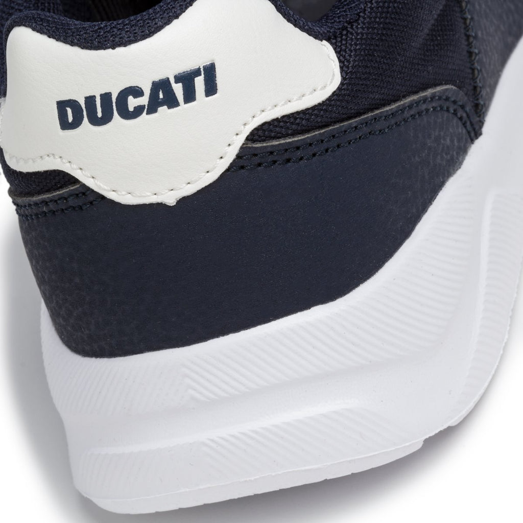 Sneakers blu navy con logo laterale Ducati