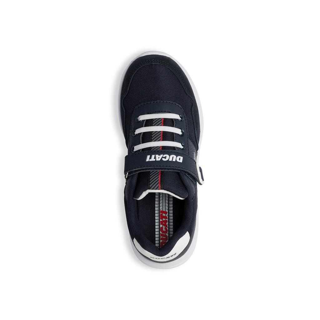 Sneakers blu navy con logo laterale Ducati