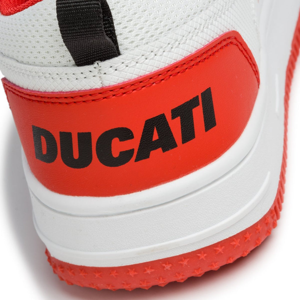 Sneakers bianche con logo laterale Ducati