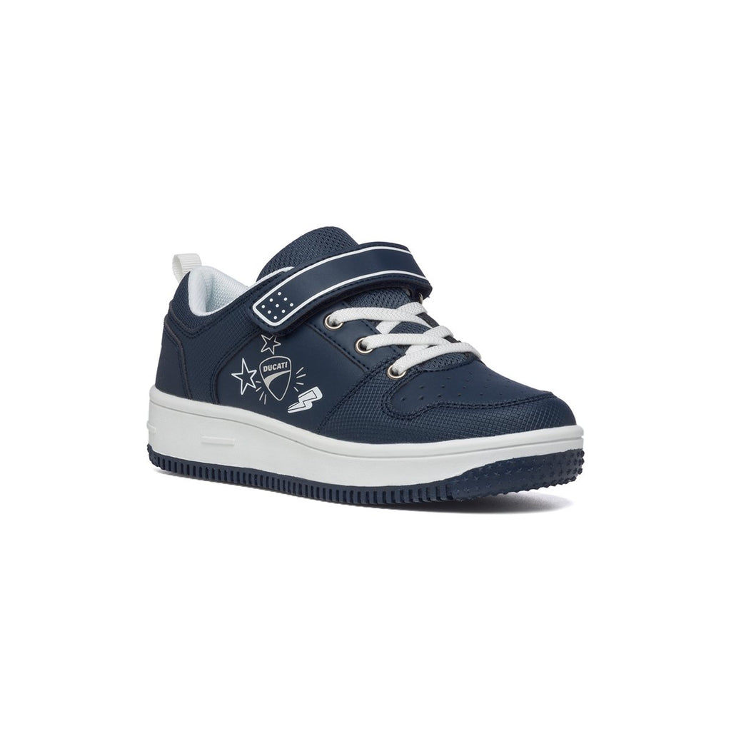 Sneakers blu navy con logo laterale Ducati