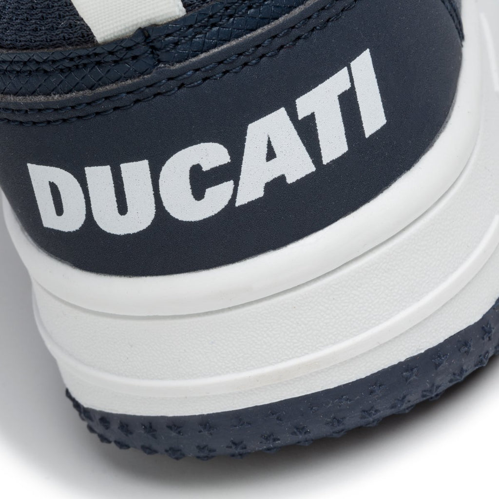 Sneakers blu navy con logo laterale Ducati