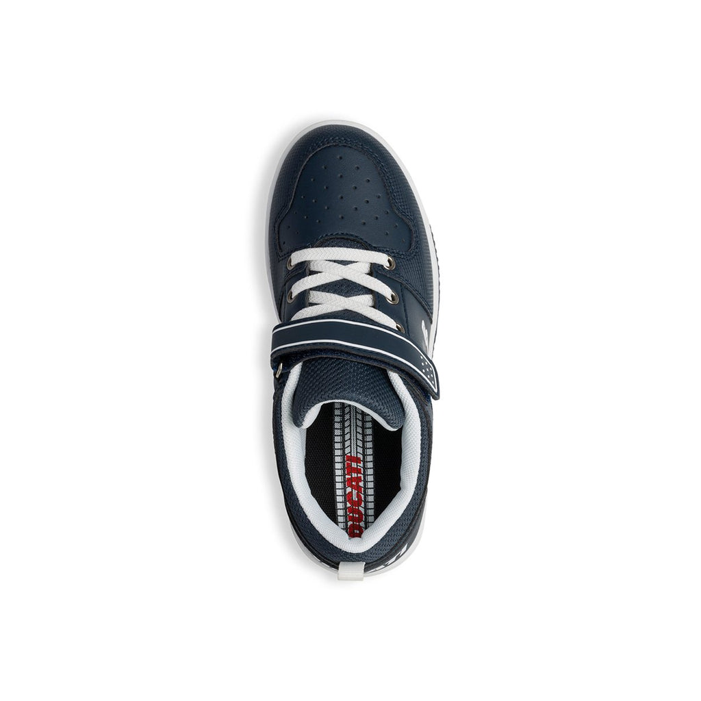 Sneakers blu navy con logo laterale Ducati