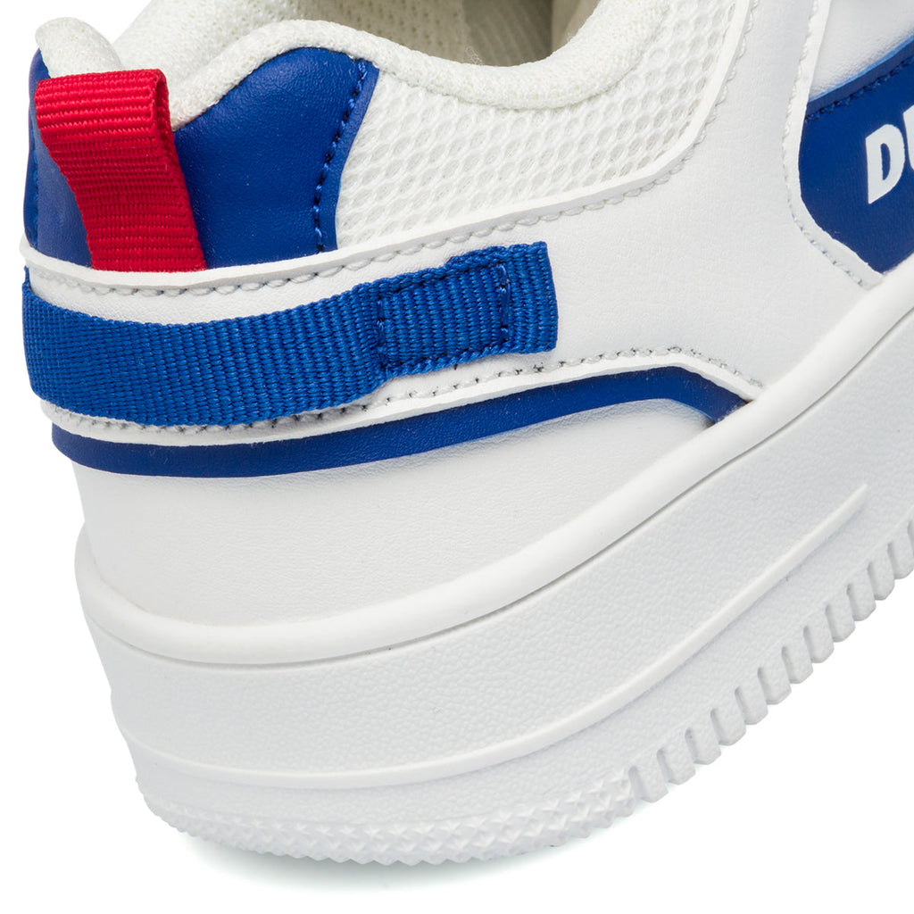 Sneakers bianche da bambino con logo laterale Ducati