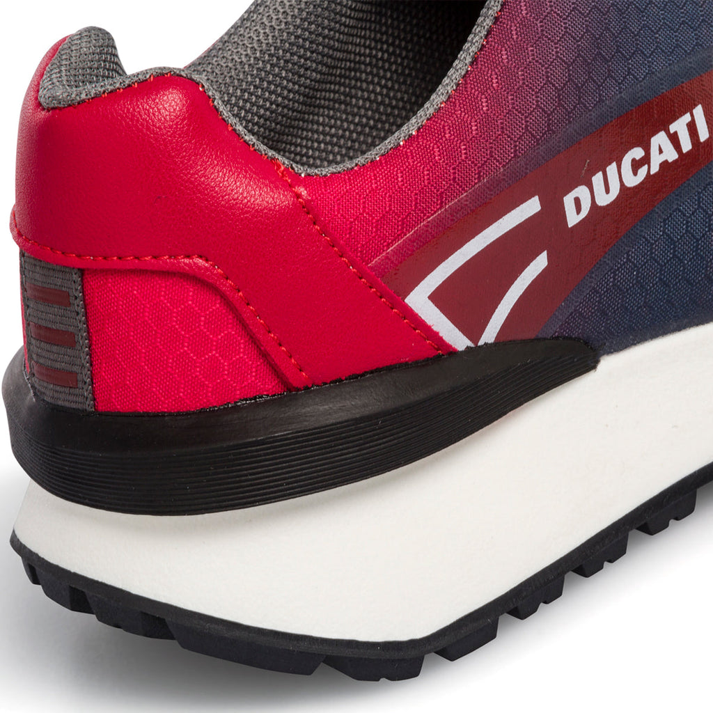 Sneakers rosse da bambino con logo laterale Ducati