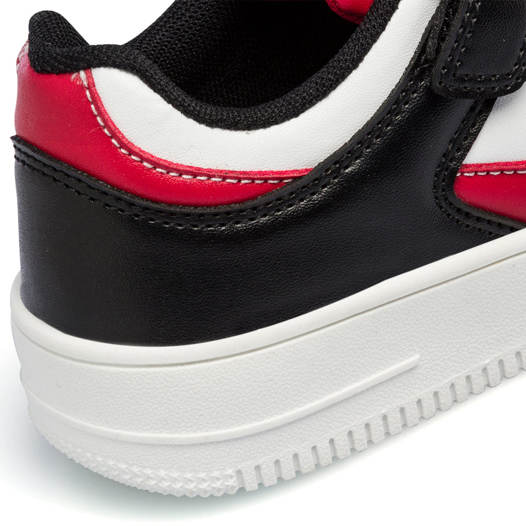 Sneakers bianche, rosse e nere da bambino con logo laterale Ducati