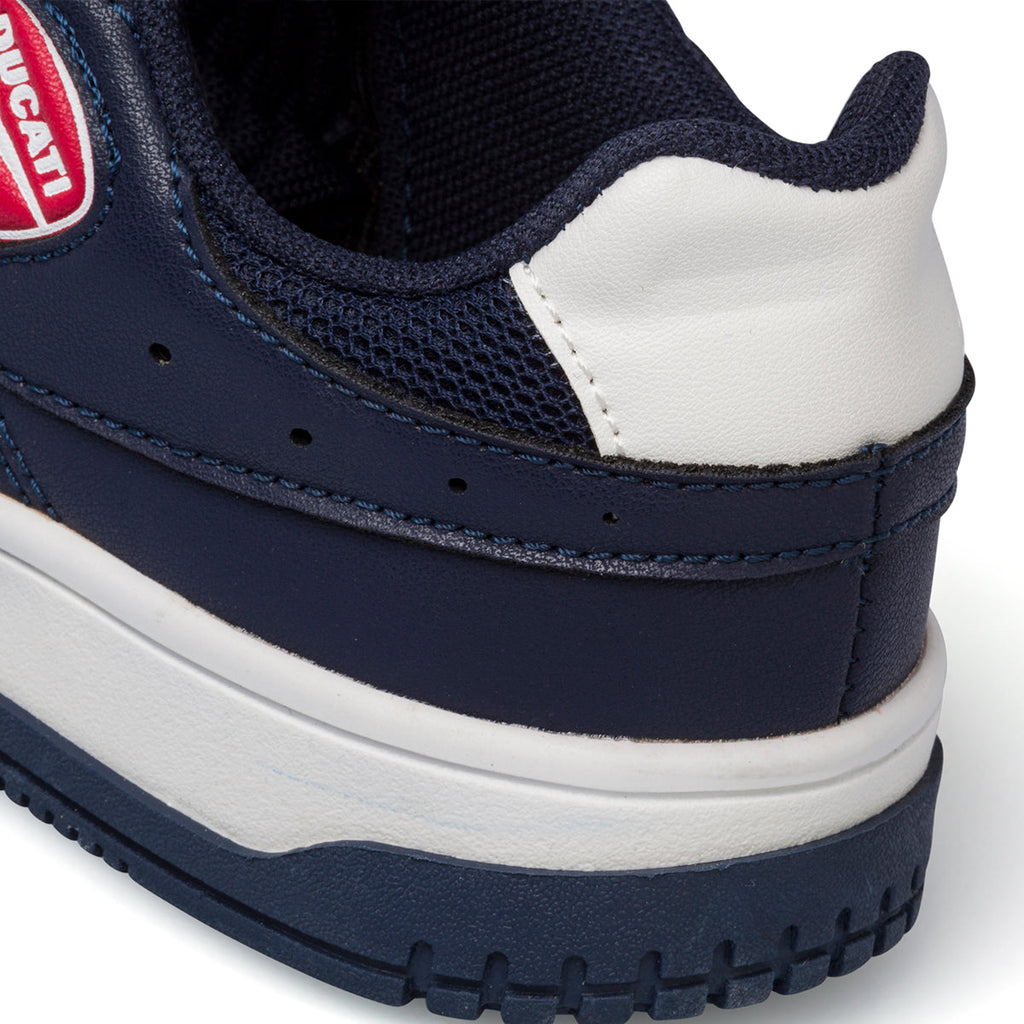 Sneakers blu navy da bambino con logo laterale Ducati