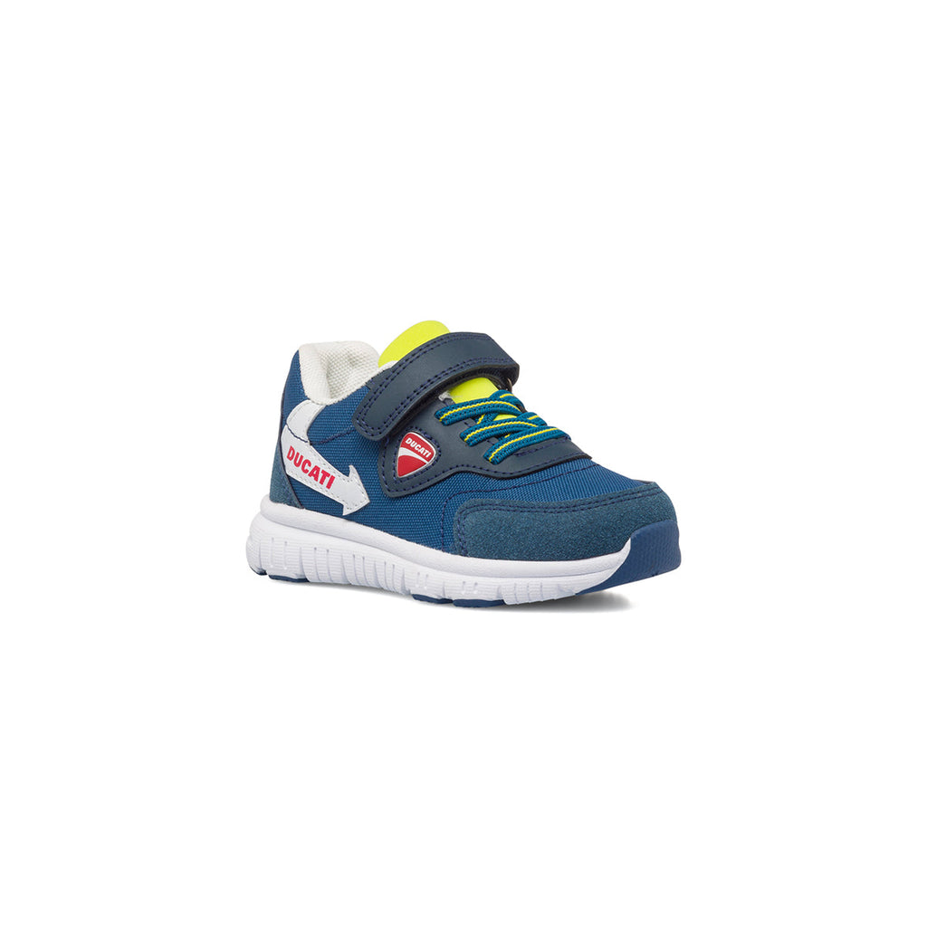 Sneakers blu navy da bambino con logo laterale Ducati