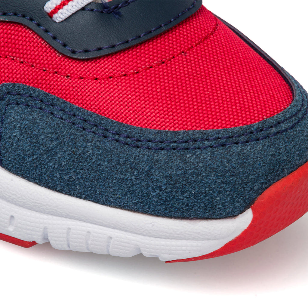 Sneakers rosse e blu da bambino con logo laterale Ducati