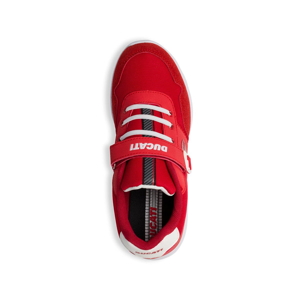 Sneakers rosse con logo laterale Ducati