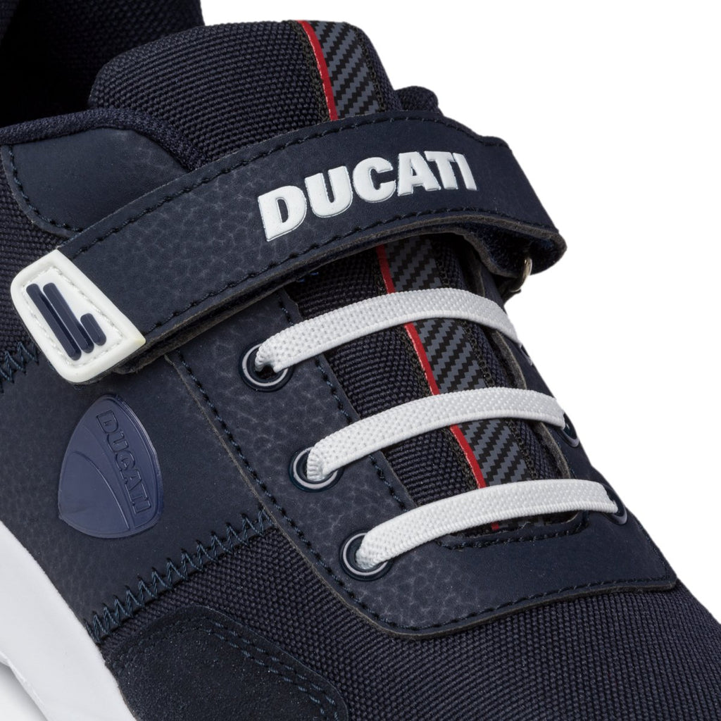 Sneakers blu con logo laterale Ducati