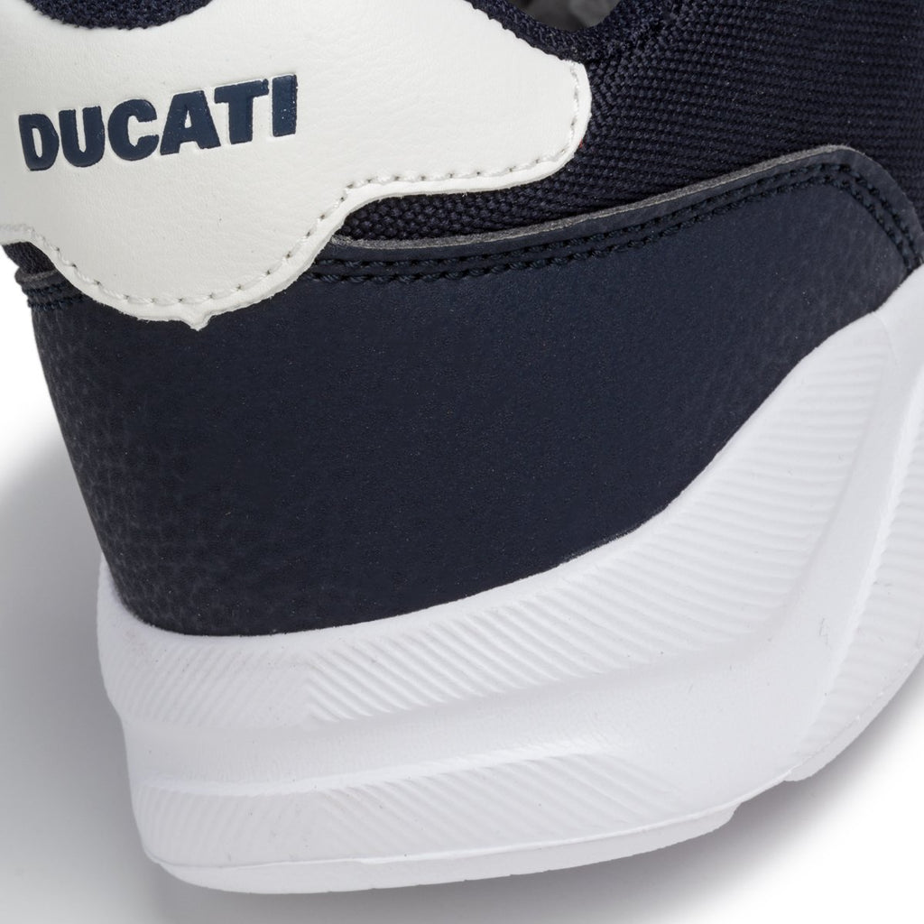 Sneakers blu con logo laterale Ducati