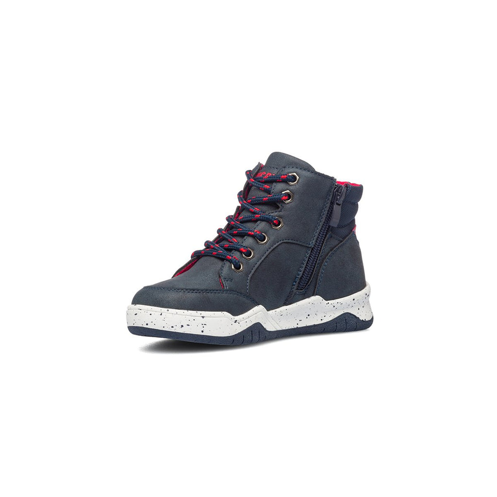 Sneakers alte blu navy con logo laterale Ducati