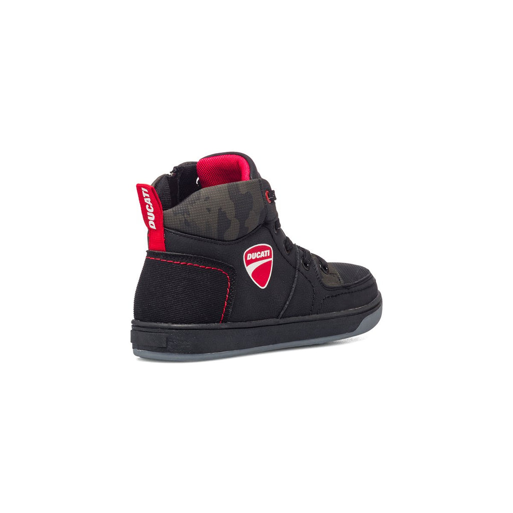 Sneakers alte nere con logo laterale Ducati