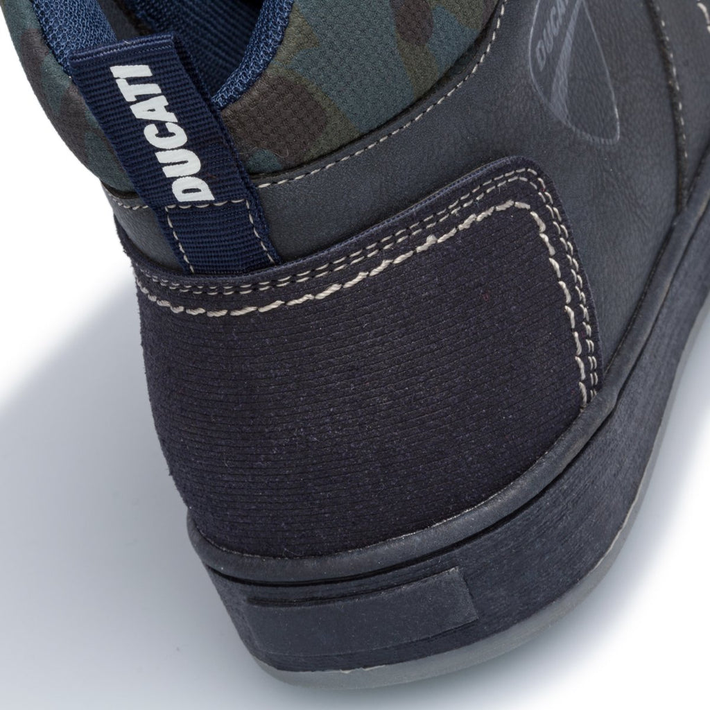 Sneakers alte blu navy con logo laterale Ducati