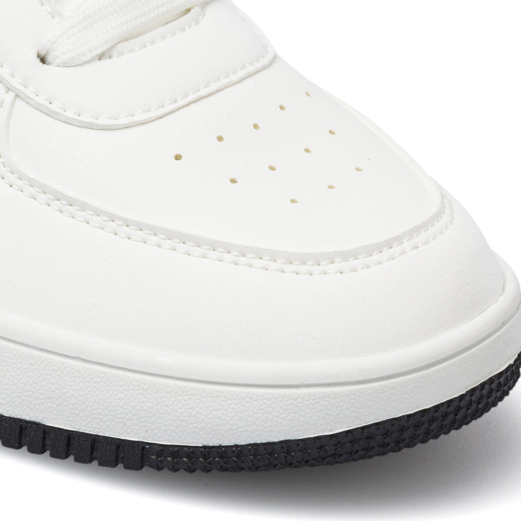 Sneakers bianche da bambino con logo laterale Ducati