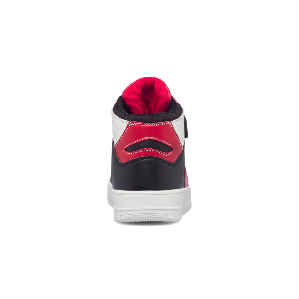 Sneakers alte rosse e nere da bambino con logo laterale Ducati