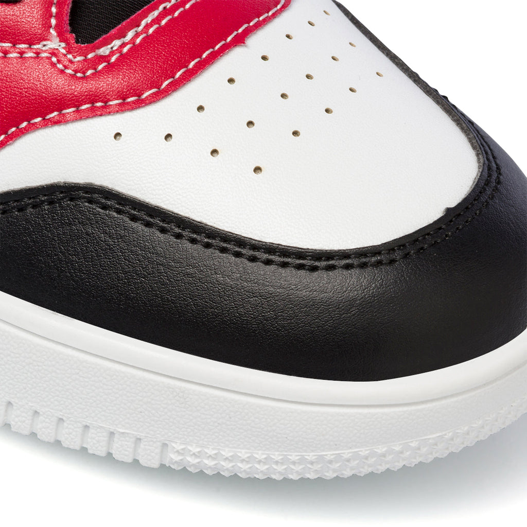 Sneakers alte rosse e nere da bambino con logo laterale Ducati