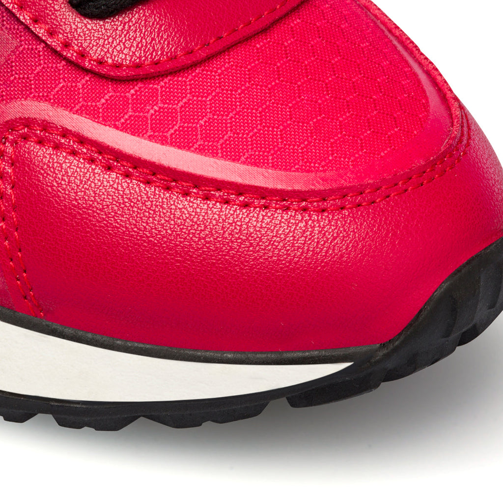 Sneakers rosse e grigie da bambino con logo laterale Ducati