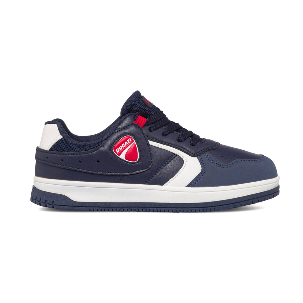 Sneakers blu da bambino con logo laterale Ducati