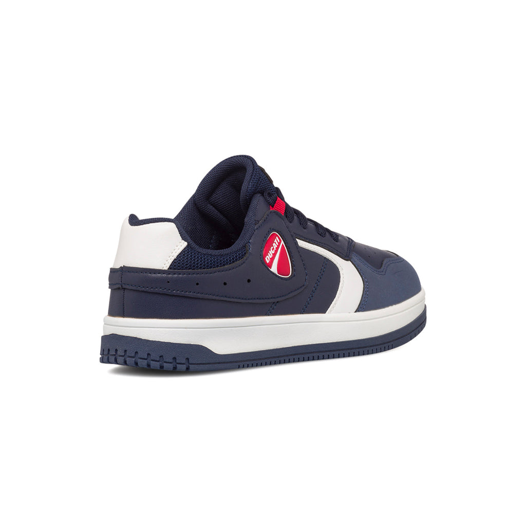 Sneakers blu da bambino con logo laterale Ducati